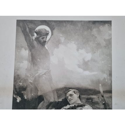 WW1 The Great Sacrifice Antique Print, Soldier Militaria Collectible Picture