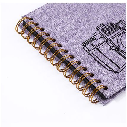 Woodside Home Living Linen Cover Scrap Book Style Photo Album 17cm x 17cm - Lila
