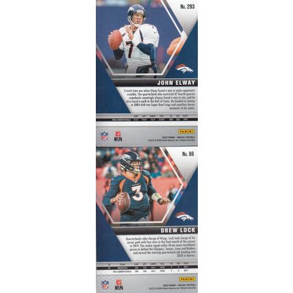JOHN ELWAY & DREW LOCK AUTO 2020 DENVER BRONCOS HALL OF FAME SB CHAMPION QB'S