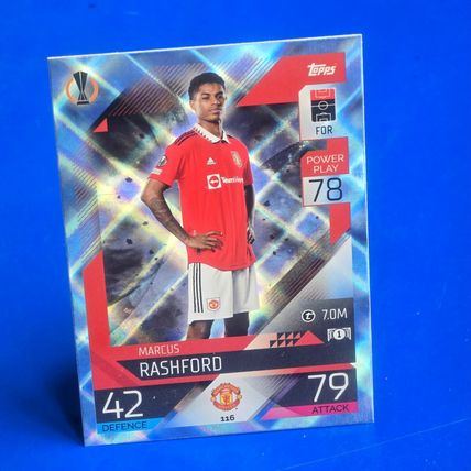 MARCUS RASHFORD - CRYSTAL FOIL BLUE 2022-23 CARD #116
