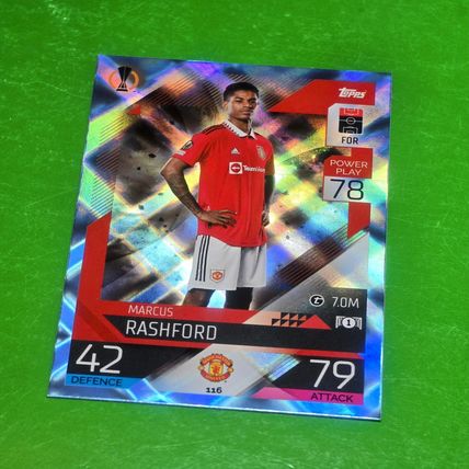 MARCUS RASHFORD - CRYSTAL FOIL BLUE 2022-23 CARD #116
