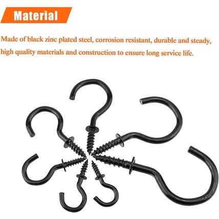 120 Pieces 3/4 Inch Cup Screw Hooks, Screw-In Hooks, Ceiling Hooks, Self-Tapping