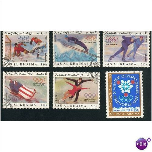 Ras Al Khaima stamps 1968 - Winter Olympics x 6
