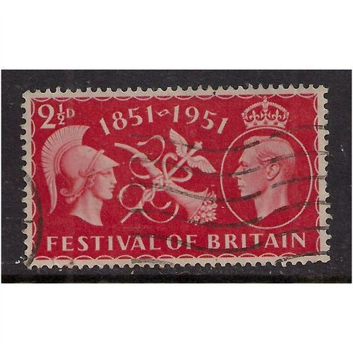 GB 1951 KGV1 2 1/2d Scarlet Festival Britain SG 513.(G829 )
