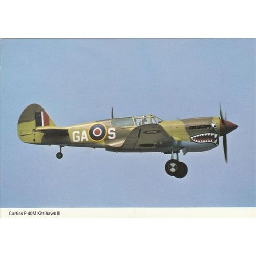 Curtiss P40 M Kittihawk III Military Aircraft Postcard (AM1060)