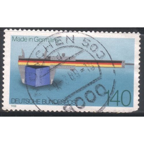 Germany 1988 - SG2249 - 140pf - Vernier Caliper Rule in National Colours - used
