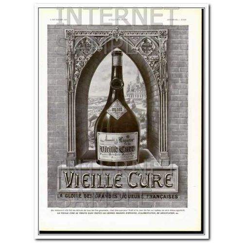 VIELLE CURE 1932 French Grand Liqueur Christmas vintage ad