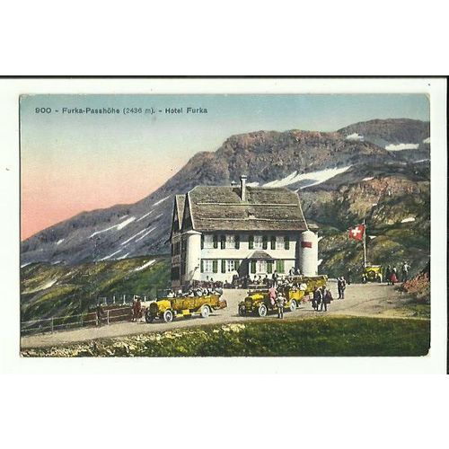 Switzerland FURKA-PASSHOHE Hotel Furka Postcard by SG (900)
