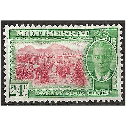 Montserrat 1951 SG131 24c Carmine & Yellow-Green Mounted Mint .. ..
