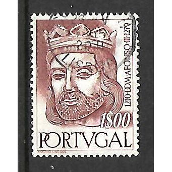 PORTUGAL 1955 PORTUGUESE KINGS 1e BROWN ALFONSO III SG 1126 FINE USED#2