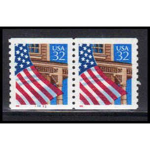 2913v 32c U.S. Flag Over Porch Very Fine MNH LGG CNP Left 11111 PA1700
