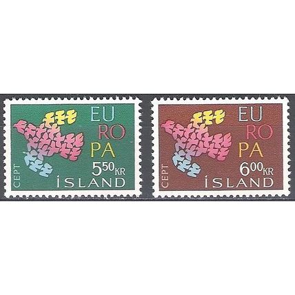 Island 1961 Michel 354 - 355 Neuf ** Cote (2013) 1.50 Euro Europa CEPT Oiseau