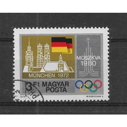 Hungary.SG3253 3fo Frauenkirche,Munich (1972 Games).Fine Used.Sept22