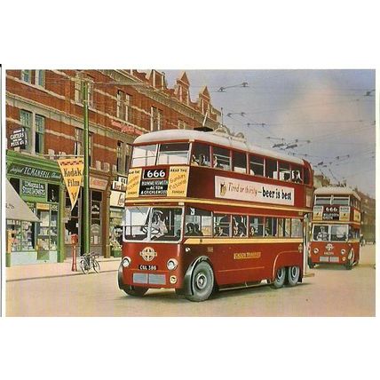 Advertising LEYLAND LONDON TRANSPORT TROLLEYBUS Postcard (Mayfair BB 813)