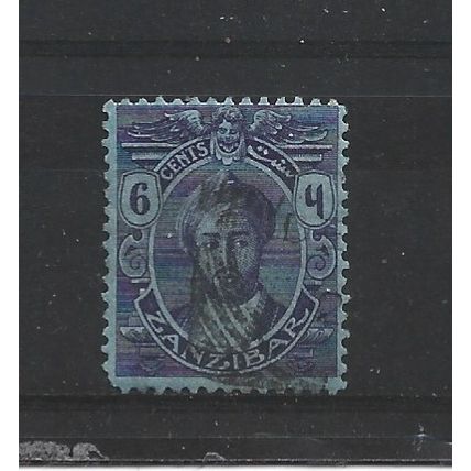 Zanzibar.SG281 6c Purple/Blue.Fine Used.Jul24k
