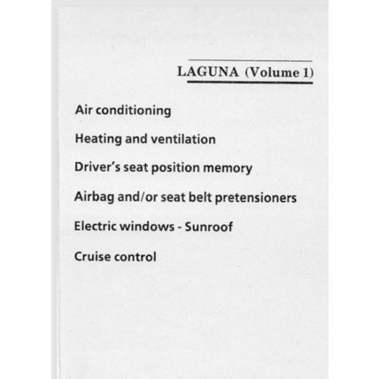Renault Laguna Volume 1 Diag 6 Manual 1998 DIAG6 7711198310 PDF