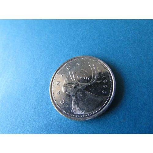 1995 QUEEN ELIZABETH II CANADA TWENTY FIVE CENTS FREE POST. Z