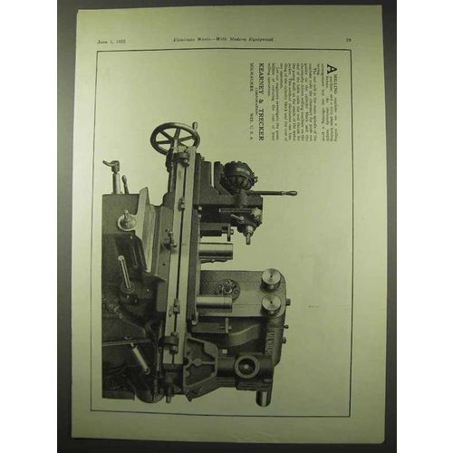 1922 Kearney & Trecker Milling Machine Ad