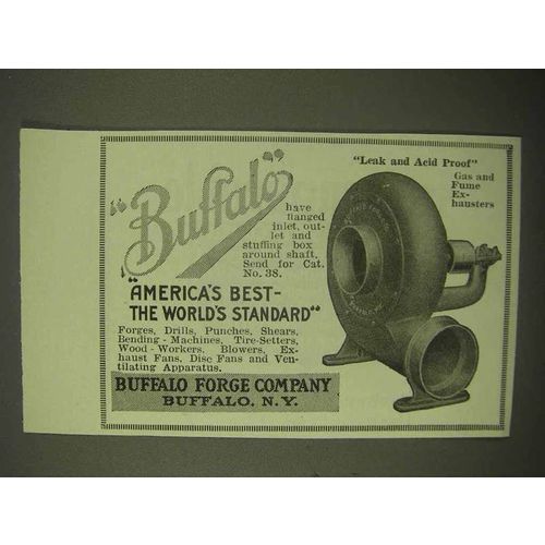 1922 Buffalo Forge Gas and Fume Exhausters Ad
