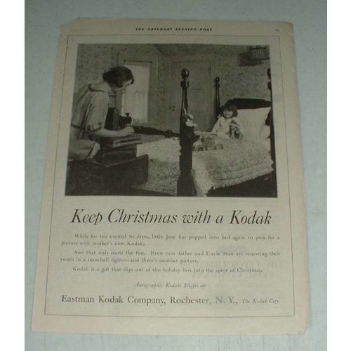 1922 Kodak Camera Ad - Keep Christmas with a Kodak