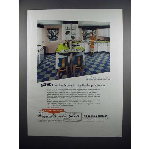 1954 Formica Kitchen Top Ad - The Package Kitchen