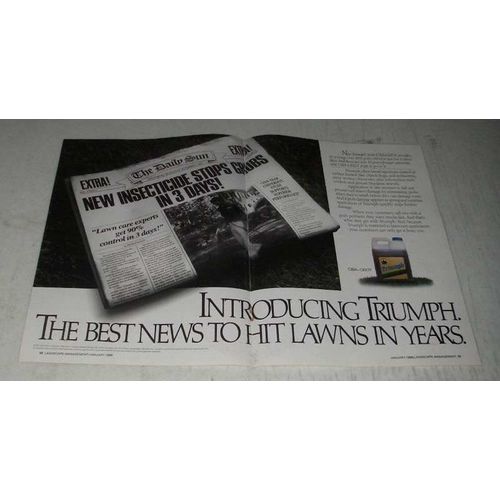 1988 Ciba-Geigy Triumph Ad - The Best News To Hit Lawns in Years