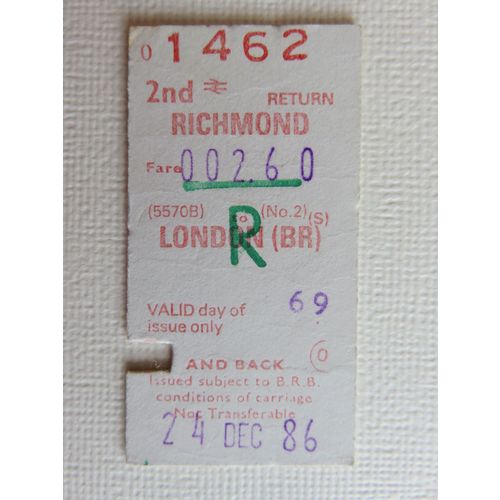BR Richmond-London(BR) 2nd Rtn Ticket