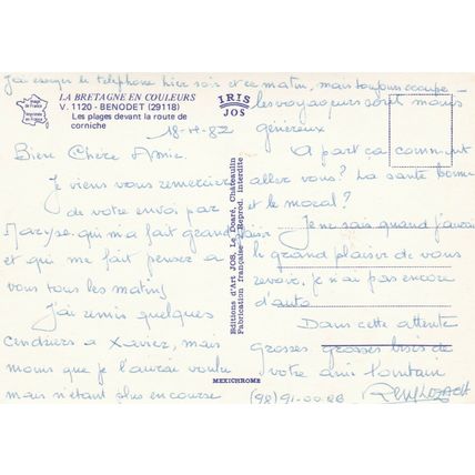 Plages Benodet France Postcard used VGC