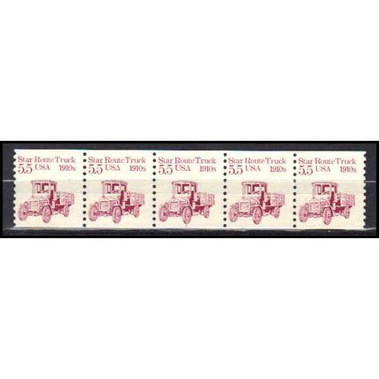 2125 5.5c Star Route Truck Fine MNH Dry Gum PNC 1/5 X0378