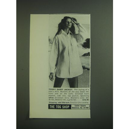 1974 The Tog Shop Terry Shirt Jacket Advertisement