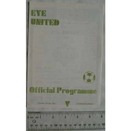 1987 programme Eye United v. Leverington Sports