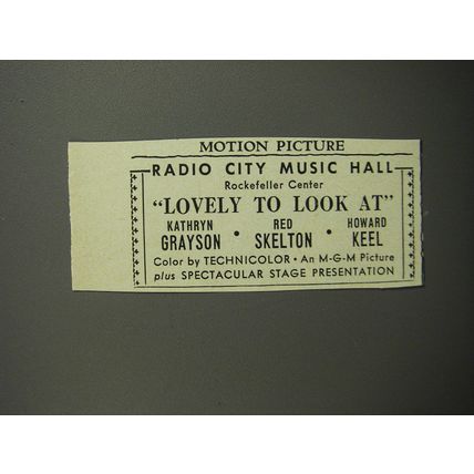 1952 Lovely to Look At Movie Ad - Radio City Music Hall