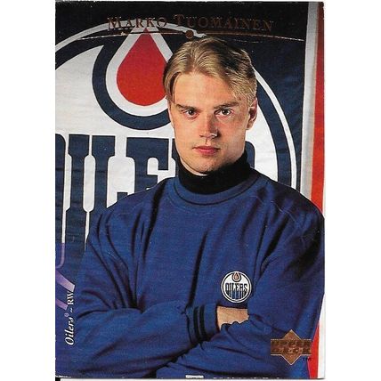 Upper Deck 1994-95 NHL Hockey Trading Card #12 Marko Toumainen Jersey #33 Oilers