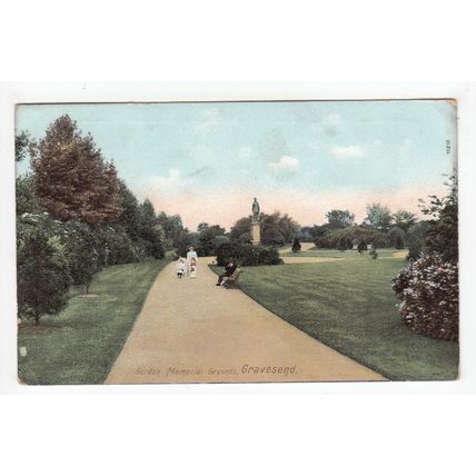 The Gordon Memorial Grounds Gravesend Postcard 1907 Kent Wrench Series