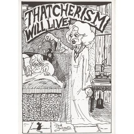 Margaret Thatcher as The Grim Reaper Limited Edn of 500 Postcard