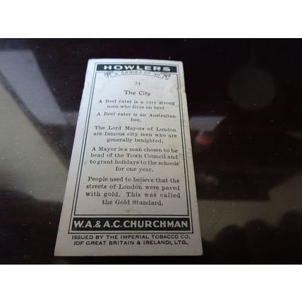 1937 Churchman's Howlers Card # 34 of 40 The City Poor (1)