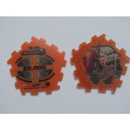Marvel 2005 Fantastic4 Marinela 3d Film Tazo Build a Ball Dropdown Choice (e32)