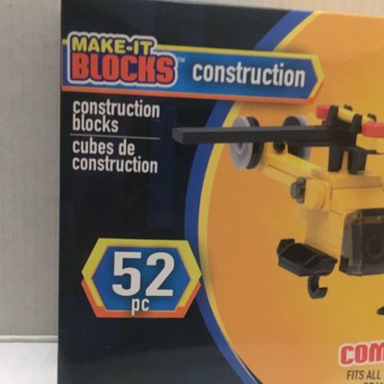 NEW Make it Blocks Helicopter Construction Set - 52 Pieces
