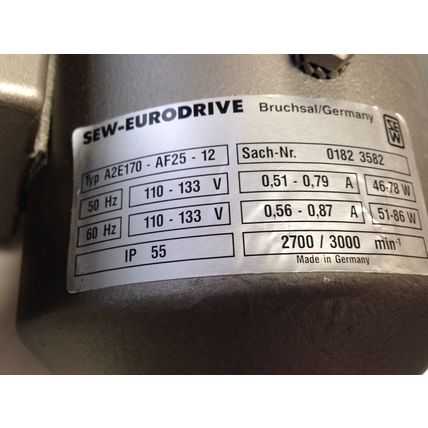 New WAF20DT71D2EV1TVS SEW EURODRIVE 3PH ,A2E170-AF25-12,0182-3582,TB