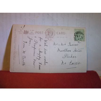 A WINTER'S CLOAK, greetings card used antique postcard RP A & G Taylor 1907 pm =