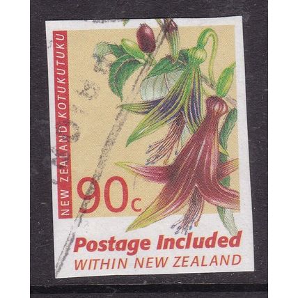 New Zealand 90c Kotukutuku Postage included Stationary Cut Out VGC