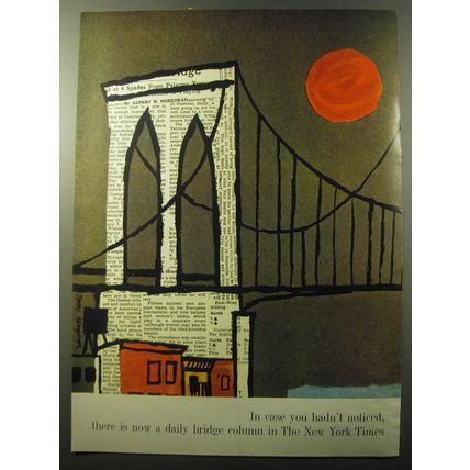 1960 The New York Times Advertisement - art by Tomi Ungerer