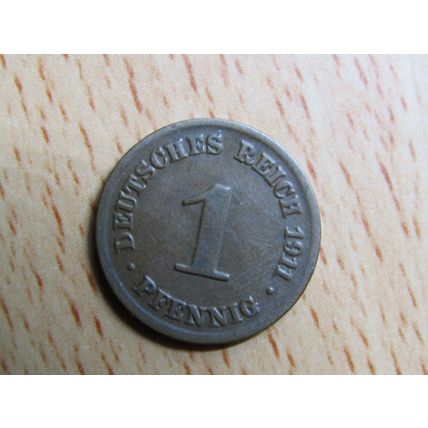 1911d 1 Pfennig Germany Empire Coin