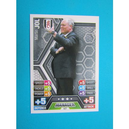 427. Martin Jol - Fulham - Match Attax 2013/14 Football Card EF1