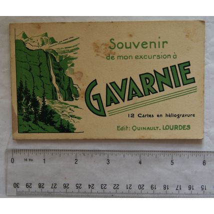 Vintage Book of 12 Postcards Gavarnie, France