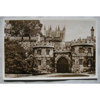 vintage postcard Castle Entrance Lincoln