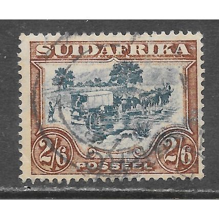 AFRICA SOUTH 1930 2/6d TWO SHILLING AND SIX PENCE OX WAGGON SG49 USED