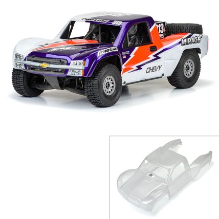 1/7 PreCut 2007 Chevy Silverado Clear RC Body For Traxxas Unlimited Desert Racer
