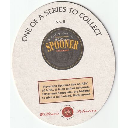 BEER MAT - MITCHELLS BREWERY - SPOONER - (Cat No 046) - (1997)