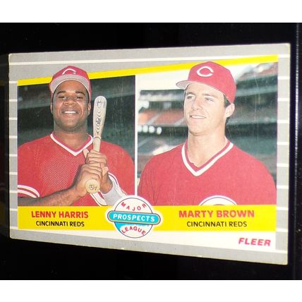 FLEER 1989 LENNY HARRIS/MARTY BROWN PROSPECTS ROOKIE BASEBALL CARD #645